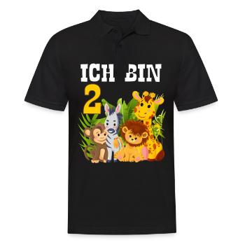 2. Geburtstag Kindergeburtstag Zweiter Geburtstag - Männer Poloshirt - Schwarz - Vorne - Kai (181cm)