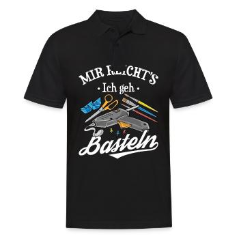 Mir Reicht's Ich Geh Basteln Hobby Lustiger Bastle - Männer Poloshirt - Schwarz - Vorne - Kai (181cm)