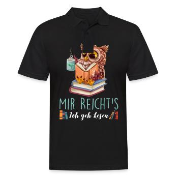 Mir Reicht's Ich geh Lesen Bücher Lesefan Bücherwu - Männer Poloshirt - Schwarz - Vorne - Kai (181cm)