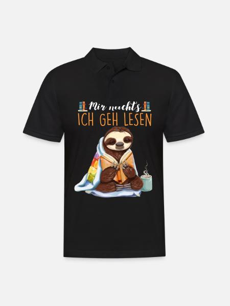 Mir Reicht's Ich geh Lesen Bücher Lesefan Bücherwu - Männer Poloshirt - Schwarz