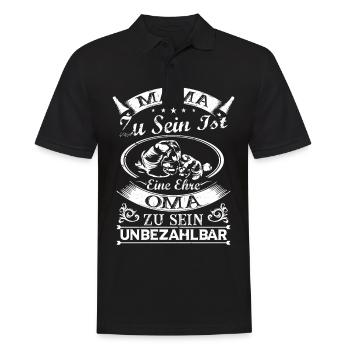 Mama Zu Sein Ist Eine Ehre Oma Zu Sein Unbezahlbar - Männer Poloshirt - Schwarz - Vorne - Kai (181cm)