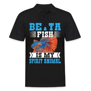 Betta Fish Is My Spirit Animal Siamesischer Kampff - Männer Poloshirt - Schwarz - Vorne - Kai (181cm)