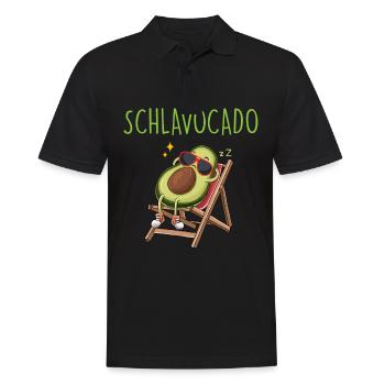 Schlavocado Avocado Schlafshirt Schlafanzug Schlaf - Männer Poloshirt - Schwarz - Vorne - Kai (181cm)