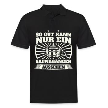So Gut Kann Nur Ein Saunagänger Aussehen Saunieren - Männer Poloshirt - Schwarz - Vorne - Kai (181cm)