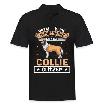 Das Sind Keine Hundehaare Das Ist Collie Glitzer - Männer Poloshirt - Schwarz - Vorne - Kai (181cm)