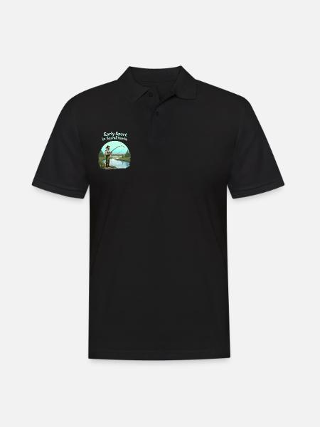 Fishing in Scandinavia - Men's Polo Shirt - black