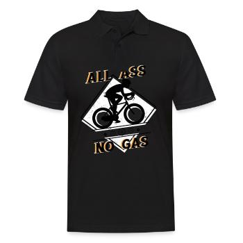 Tout Ass No Gas-Bicycle - Polo Homme - noir - Devant - Kai (181cm)