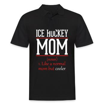 Eishockey Mama wie eine normale Mutter nur cooler - Männer Poloshirt - Schwarz - Vorne - Kai (181cm)