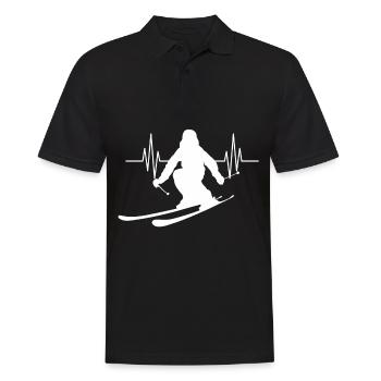 Ski Skiurlaub Sport - Männer Poloshirt - Schwarz - Vorne - Kai (181cm)