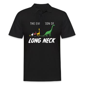Evolution long neck giraffe dinosaur flamingo - Men's Polo Shirt - black - Front - Kai (181cm)