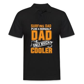 Surfing Dad Like a Normal Dad Only Much Cooler - Men's Polo Shirt - black - Front - Kai (181cm)