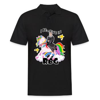 Ich glaube an RBG Ruth Bader Ginsburg Political Fem - Männer Poloshirt - Schwarz - Vorne - Kai (181cm)