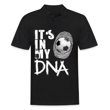 Fußball Es ist in meiner DNA Lustiges Fußballspieler-Geschenk - Männer Poloshirt - Schwarz - Vorne - Kai (181cm)