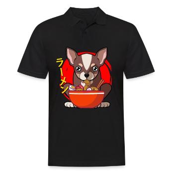 Chihuahua Ramen japonais pour chien Ramen - Polo Homme - noir - Devant - Kai (181cm)