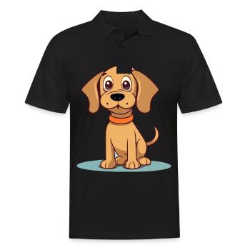Conception de chien mignon pour les propriétaires de chiens - Polo Homme - noir - Devant - Kai (181cm)