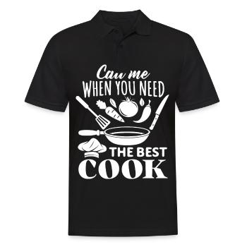 Chef Chef Chefs Kitchen Funny saying - Men's Polo Shirt - black - Front - Kai (181cm)