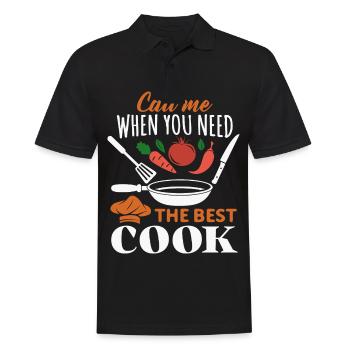 Chef Chef Chef Cuisine Drôle de dicton - Polo Homme - noir - Devant - Kai (181cm)