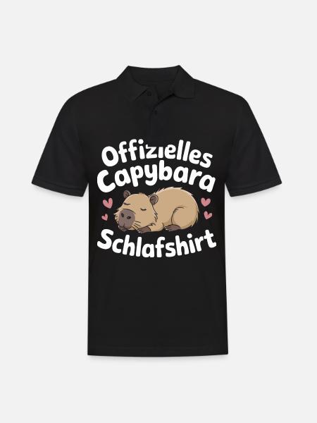 Capybara Capybara Rodent Animal - Men's Polo Shirt - black
