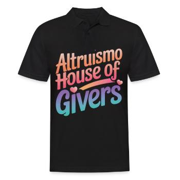 Altruismo Selbstloses Geben Gebende Schulgeist - Männer Poloshirt - Schwarz - Vorne - Kai (181cm)