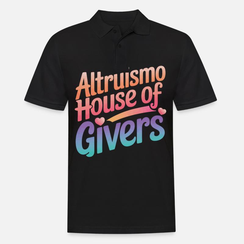 Altruisme Don désintéressé Donner d’école - Polo Homme - noir