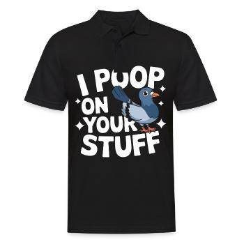 Pigeon Pigeons Animal Oiseau - Polo Homme - noir - Devant - Kai (181cm)