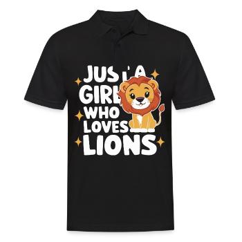 Lion Lion Animal Africa - Men's Polo Shirt - black - Front - Kai (181cm)