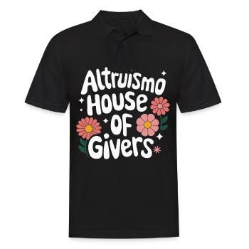 Altruismo Selbstloses Geben Gebende Schulgeist - Männer Poloshirt - Schwarz - Vorne - Kai (181cm)