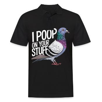 Pigeon Pigeons Animal Oiseau - Polo Homme - noir - Devant - Kai (181cm)