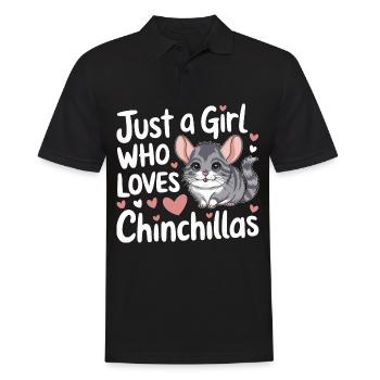 Chinchilla Souris Chinchillas - Polo Homme - noir - Devant - Kai (181cm)