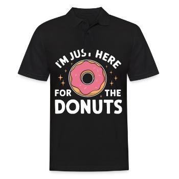 Donut Donuts Süßigkeiten Bagel - Männer Poloshirt - Schwarz - Vorne - Kai (181cm)