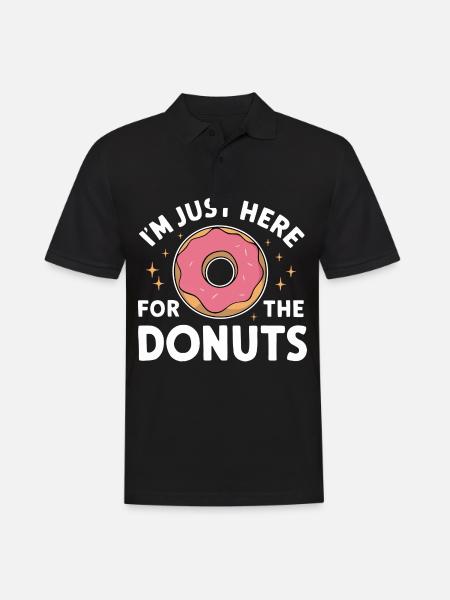 Donut Donuts Candy Bagel - Men's Polo Shirt - black