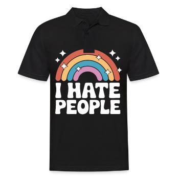 Lustig Sarkasmus sarkastischer Humor Ironie - Männer Poloshirt - Schwarz - Vorne - Kai (181cm)
