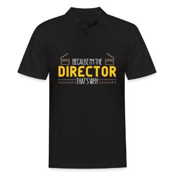 Because in the director camera boss movie gift - Men's Polo Shirt - black - Front - Kai (181cm)