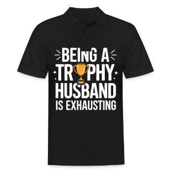 Husband, Spouse, Family, Wedding - Men's Polo Shirt - black - Front - Kai (181cm)
