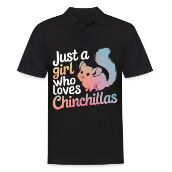 Chinchilla Souris Chinchillas - Polo Homme - noir - Devant - Kai (181cm)