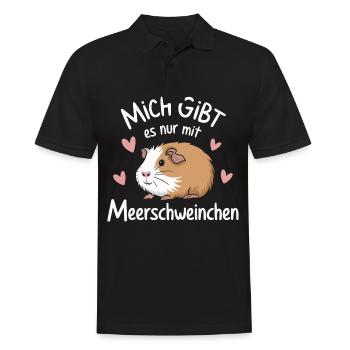 Meerschweinchen Kurzhaar Langhaar Crested Hunde - Männer Poloshirt - Schwarz - Vorne - Kai (181cm)