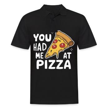 Pizza Italie Restauration rapide - Polo Homme - noir - Devant - Kai (181cm)