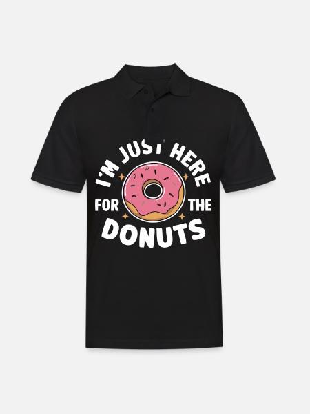 Donut Donuts Candy Bagel - Men's Polo Shirt - black