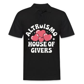 Altruismo Selbstloses Geben Gebende Schulgeist - Männer Poloshirt - Schwarz - Vorne - Kai (181cm)