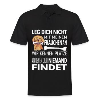 Lustiger Hundespruch - Männer Poloshirt - Schwarz - Vorne - Kai (181cm)