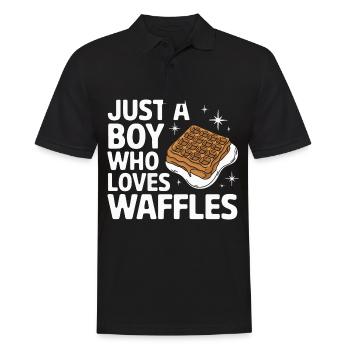 Gaufres Bonbons pour le petit-déjeuner - Polo Homme - noir - Devant - Kai (181cm)