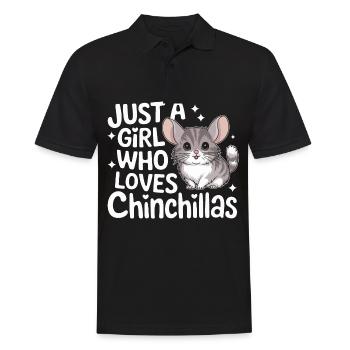 Chinchilla Chinchillas Maus - Männer Poloshirt - Schwarz - Vorne - Kai (181cm)