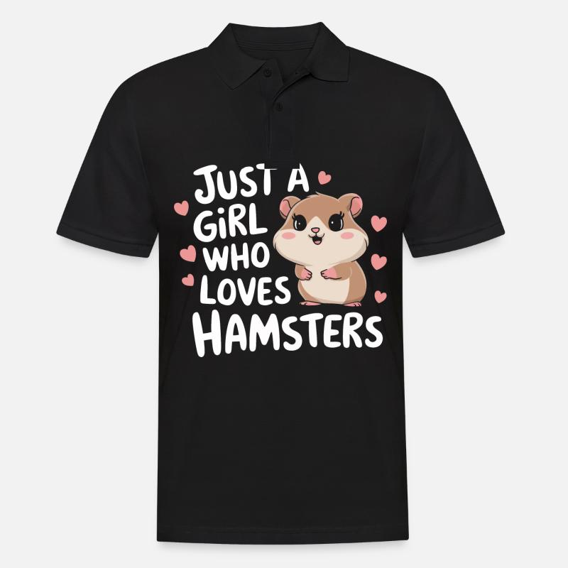 Hamster - Männer Poloshirt - Schwarz