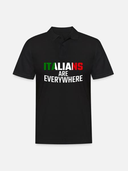 ITALY Italian - Men's Polo Shirt - black