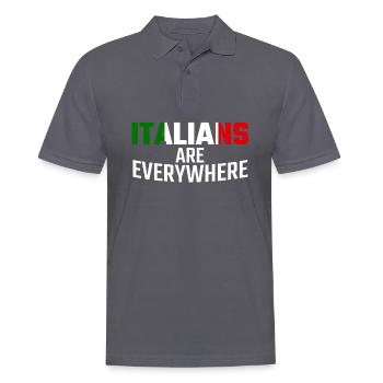 ITALIEN Italian - Männer Poloshirt - Anthrazit - Vorne - Nico (186cm)