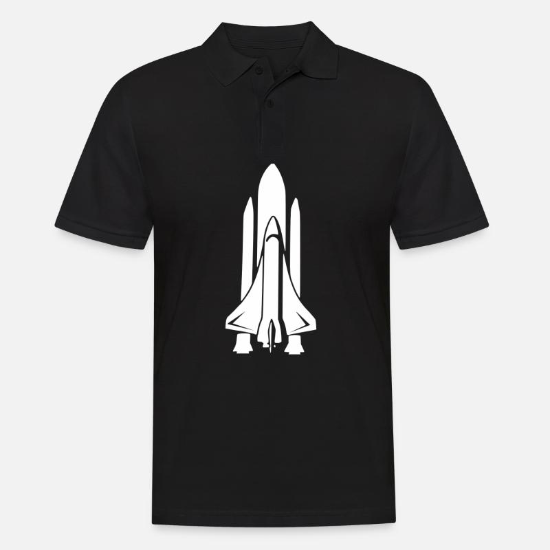 Rakete - Männer Poloshirt - Schwarz