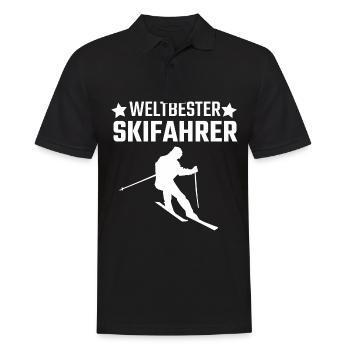 Skifahren Skifahren Skifahren Skifahrer Skifahrer - Männer Poloshirt - Schwarz - Vorne - Kai (181cm)