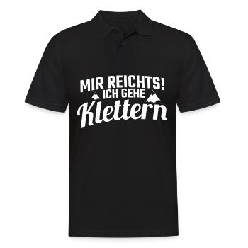 Klettern - Mir reichts ich gehe Klettern! - Männer Poloshirt - Schwarz - Vorne - Kai (181cm)