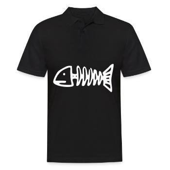 toter fisch - Männer Poloshirt - Schwarz - Vorne - Kai (181cm)