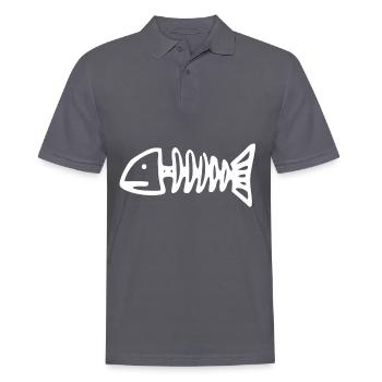 poisson mort - Polo Homme - charbon - Devant - Nico (186cm)